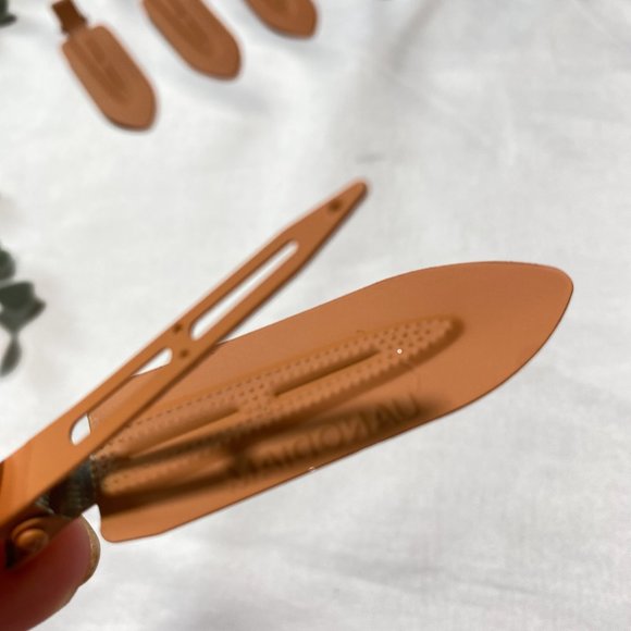 Orange Metal Hair Styling Bang Clips Set of 5 NEW - Picture 5 of 5